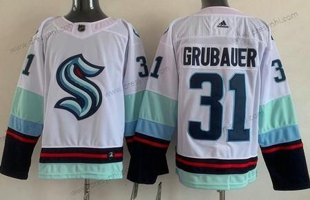 Seattle Kraken #31 Philipp Grubauer Bílý Autentické dres – Pánské