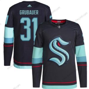 Seattle Kraken #31 Philipp Grubauer Námořnictvo Domácí dres Sešitý dres – Pánské