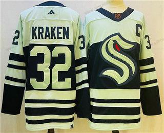 Seattle Kraken #32 Kraken Bílý 2022 Obrácený Retro Sešitý dres – Pánské