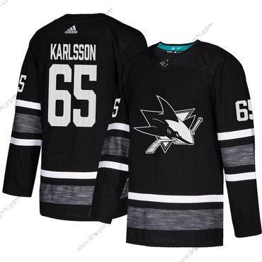 Sharks #65 Erik Karlsson Černá Autentické 2019 All-Star Sešitý Hokejový dres – Pánské