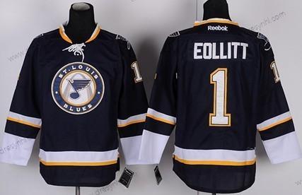 St. Louis Blues #1 Brian Elliott Námořnictvo Modrý Třetí dres dres – Pánské