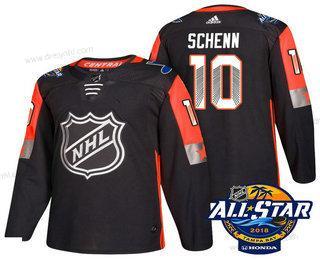 St. Louis Blues #10 Brayden Schenn Černá 2018 NHL All-Star Sešitý Hokejový dres – Pánské