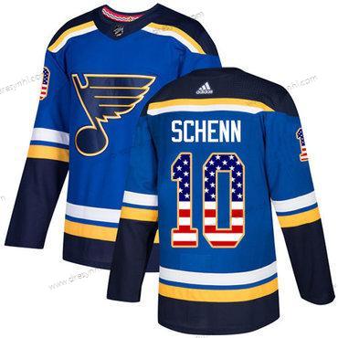 St. Louis Blues #10 Brayden Schenn Modrý Domácí dres Autentické USA Flag Sešitý NHL dres – Juniorské