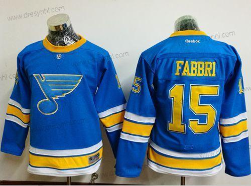 St. Louis Blues #15 Robby Fabbri Modrý 2017 Zimní Klasický Sešitý NHL dres – Juniorské