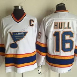 St. Louis Blues #16 Brett Hull 1998-99 Bílý CCM Vintage dres – Pánské