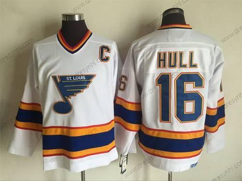 St. Louis Blues #16 Brett Hull 1998-99 Bílý CCM Vintage dres – Pánské