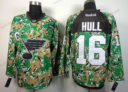 St. Louis Blues #16 Brett Hull 2014 Camo dres – Pánské