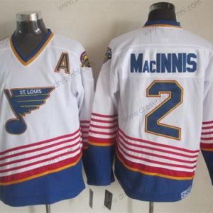 St. Louis Blues #2 Al Macinnis 1995 Bílý Retro CCM dres – Pánské