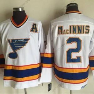 St. Louis Blues #2 Al Macinnis 1998-99 Bílý CCM Vintage dres – Pánské