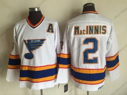 St. Louis Blues #2 Al Macinnis 1998-99 Bílý CCM Vintage dres – Pánské