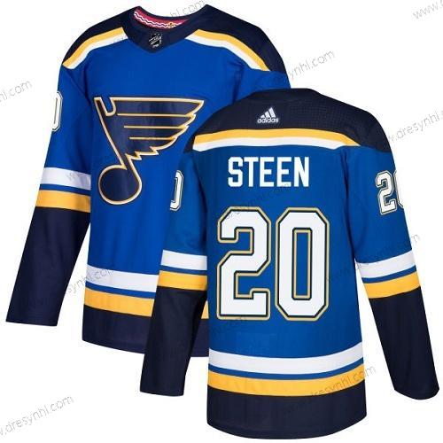 St. Louis Blues #20 Alexander Steen Modrý Domácí dres Autentické Sešitý NHL dres – Juniorské