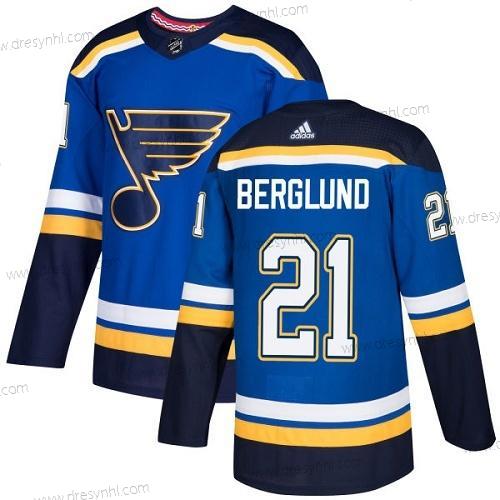 St. Louis Blues #21 Patrik Berglund Modrý Domácí dres Autentické Sešitý NHL dres – Juniorské