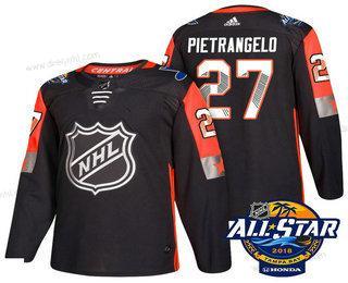 St. Louis Blues #27 Alex Pietrangelo Černá 2018 NHL All-Star Sešitý Hokejový dres – Pánské