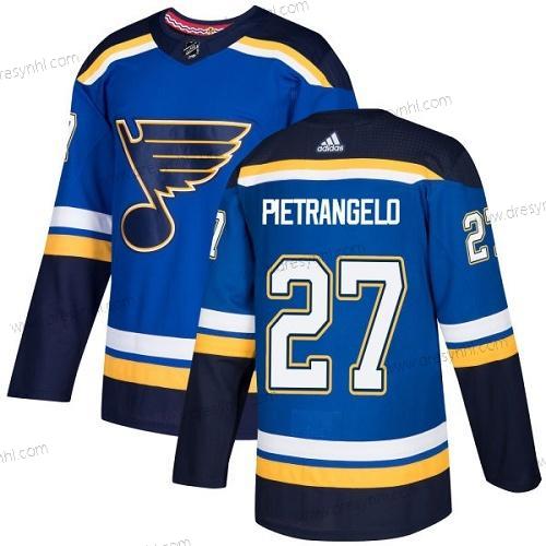 St. Louis Blues #27 Alex Pietrangelo Modrý Domácí dres Autentické Sešitý NHL dres – Juniorské