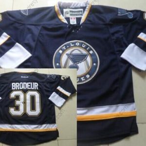 St. Louis Blues #30 Martin Brodeur Námořnictvo Modrý Třetí dres dres – Pánské