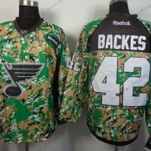 St. Louis Blues #42 David Backes 2014 Camo dres – Pánské