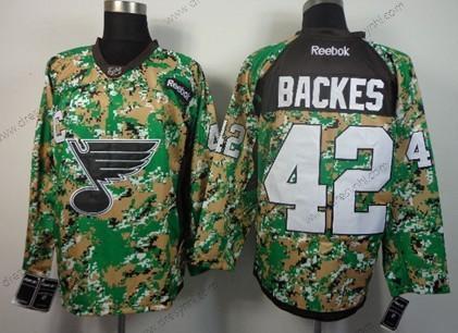 St. Louis Blues #42 David Backes 2014 Camo dres – Pánské