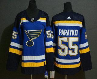 St. Louis Blues #55 Colton Parayko Modrý Sešitý NHL dres – Juniorské