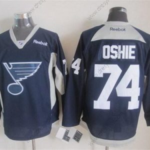 St. Louis Blues #74 T. J. Oshie 2014 Training Námořnictvo Modrý dres – Pánské