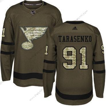 St. Louis Blues #91 Vladimir Tarasenko Zelená Salute to Service Sešitý NHL dres – Juniorské