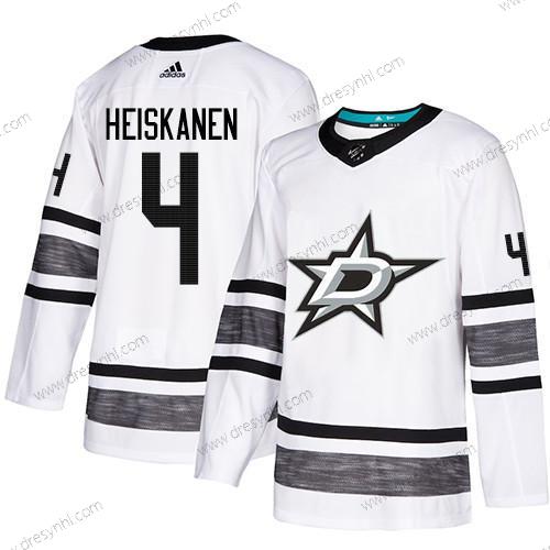 Stars #4 Miro Heiskanen Bílý Autentické 2019 All-Star Sešitý Hokejový dres – Pánské