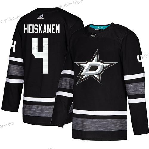 Stars #4 Miro Heiskanen Černá Autentické 2019 All-Star Sešitý Hokejový dres – Pánské