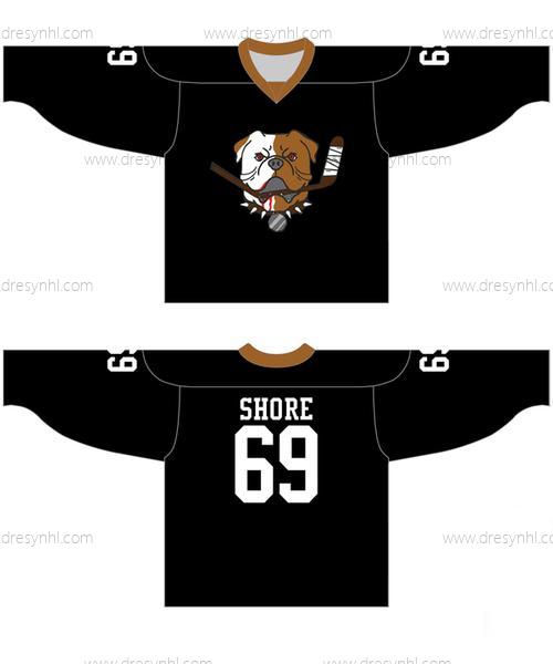 Sudbury Bulldogs Personalizované #69 Shore Černá Hokejový dres