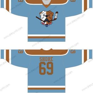 Sudbury Bulldogs Personalizované #69 Shore Modrý Hokejový dres