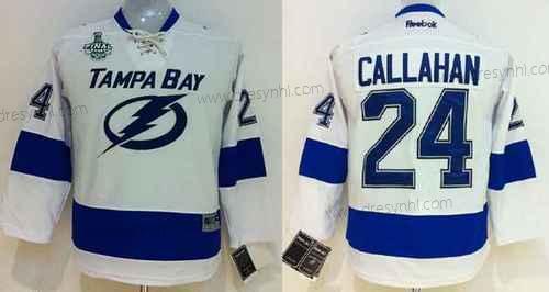 Tampa Bay Lightning #24 Ryan Callahan 2015 Stanley Cup Bílý dres – Juniorské