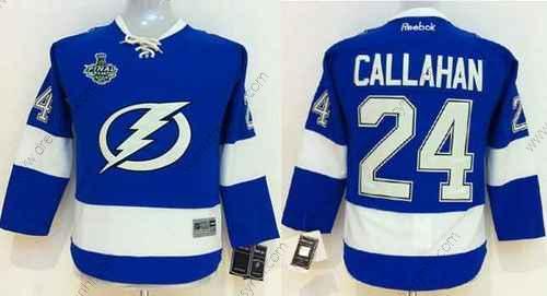 Tampa Bay Lightning #24 Ryan Callahan 2015 Stanley Cup Modrý dres – Juniorské