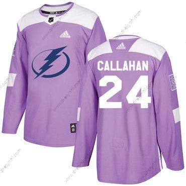 Tampa Bay Lightning #24 Ryan Callahan Nachový Autentické Bojuje proti rakovině Sešitý NHL dres – Juniorské