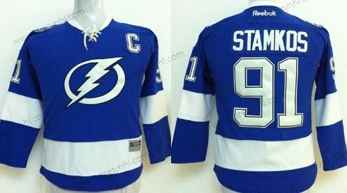 Tampa Bay Lightning #91 Steven Stamkos New Modrý dres – Dětské