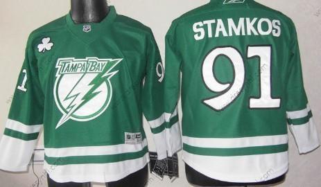 Tampa Bay Lightning #91 Steven Stamkos St. Patrick’S Day Zelená dres – Dětské