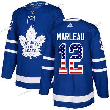 Toronto Maple Leafs #12 Patrick Marleau Modrý Domácí dres Autentické USA Flag Sešitý NHL dres – Juniorské