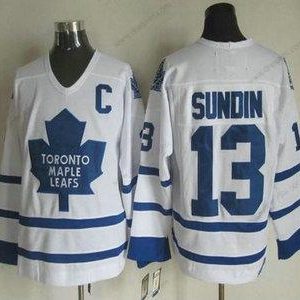 Toronto Maple Leafs #13 Mats Sundin 2000-01 Bílý CCM Vintage dres – Pánské