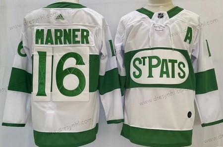 Toronto Maple Leafs #16 Mitch Marner Bílý 2019 St Pats Autentické dres – Pánské