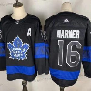 Toronto Maple Leafs #16 Mitch Marner Černá X Drew House Inside Out Sešitý dres – Pánské