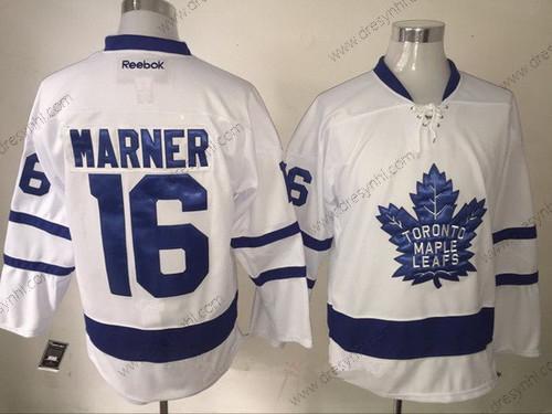 Toronto Maple Leafs #16 Mitchell Marner Bílý 2016-17 Hostující dres 100th Výročí Sešitý Reebok Hokejový dres – Pánské