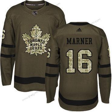 Toronto Maple Leafs #16 Mitchell Marner Zelená Salute to Service Sešitý NHL dres – Juniorské