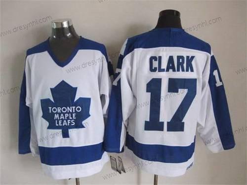 Toronto Maple Leafs #17 Wendel Clark 1982-83 Bílý CCM Vintage dres – Pánské