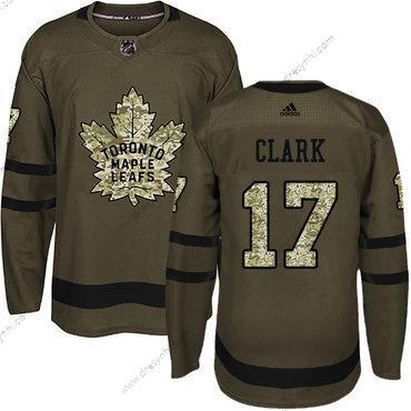 Toronto Maple Leafs #17 Wendel Clark Zelená Salute to Service Sešitý NHL dres – Juniorské