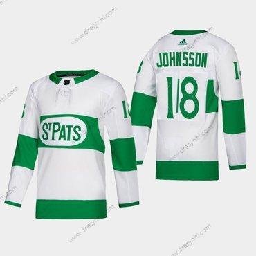 Toronto Maple Leafs #18 Andreas Johnsson St. Pats Road Autentické Hráč Bílý dres – Pánské