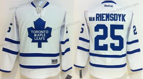 Toronto Maple Leafs #25 James Van Riemsdyk Bílý Sešitý NHL dres – Juniorské