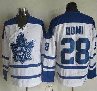 Toronto Maple Leafs #28 Tie Domi 1998-99 Bílý CCM Vintage dres – Pánské