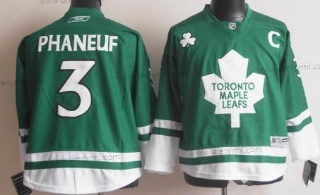 Toronto Maple Leafs #3 Dion Phaneuf St. Patrick’S Day Zelená dres – Dětské