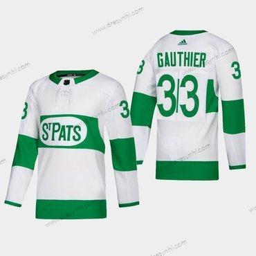 Toronto Maple Leafs #33 Frederik Gauthier St. Pats Road Autentické Hráč Bílý dres – Pánské