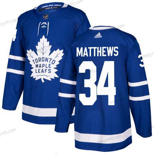 Toronto Maple Leafs #34 Auston Matthews Modrý Domácí dres Autentické Sešitý NHL dres – Juniorské