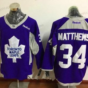 Toronto Maple Leafs #34 Auston Matthews Nachový Tréninkový Sešitý NHL Reebok Hokejový dres – Pánské