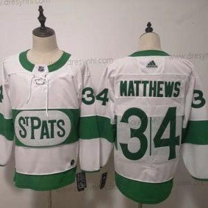 Toronto Maple Leafs #34 Auston Matthews St. Pats Road Autentické Hráč Bílý dres – Pánské