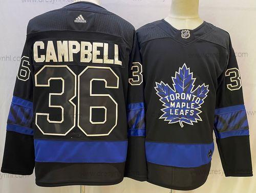 Toronto Maple Leafs #36 Jack Campbell Černá X Drew House Inside Out Sešitý dres – Pánské